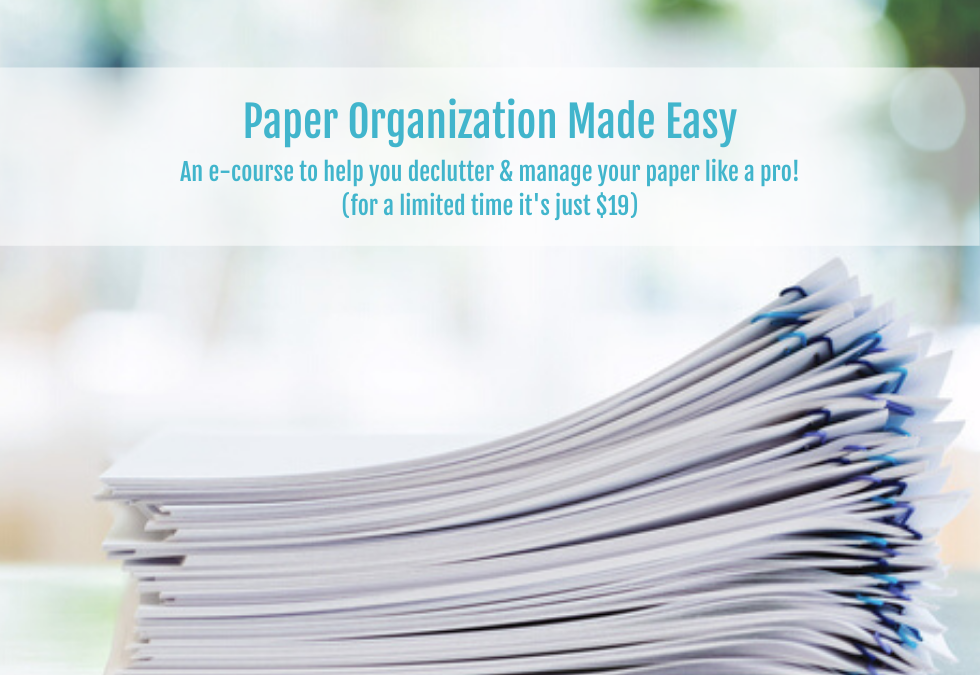 Paper Organization Made Easy E-Course